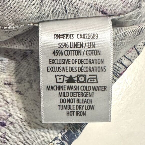 Robert Graham Shirt Mens Size 2XL Rory Classic Fit Linen Cotton Floral Print - Picture 10 of 11